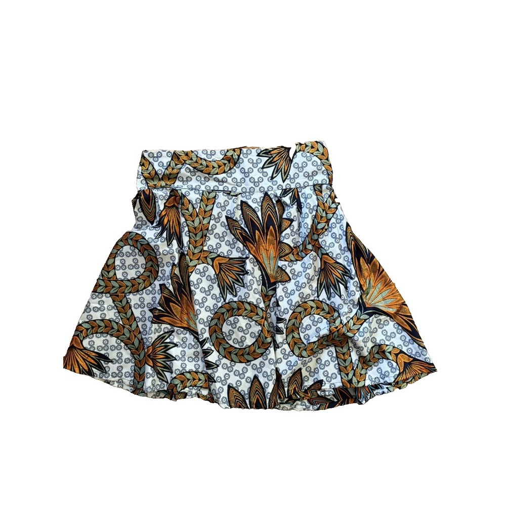 Handmade Unbraded Floral Knee Length Skirt